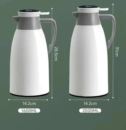 Xiaomi 2L Coffee Thermos Household Digital Display Glass Liner Vacuum Flasks Large Capacity Water Bottle Kitchen Thermal Kettle