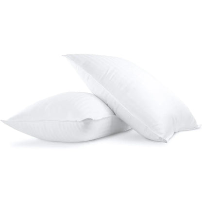 Sleep Restoration Pillows for Bed Queen Size Gel Fibre Filled Cotton Cooling Pillow 2 Pack for Luxury Down-Alternative Comfort