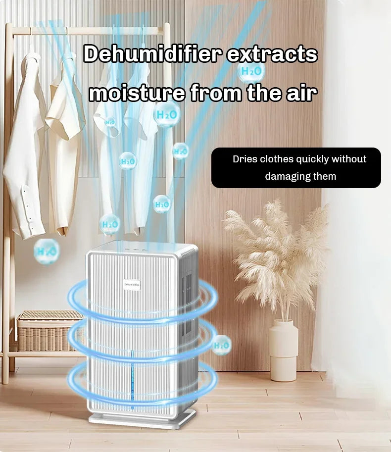 Electric Air Dehumidifier Compressor Home DehumidifierFor Bathroom Basement Air Dryer For Indoor Moisture Absorber Machine EU/US