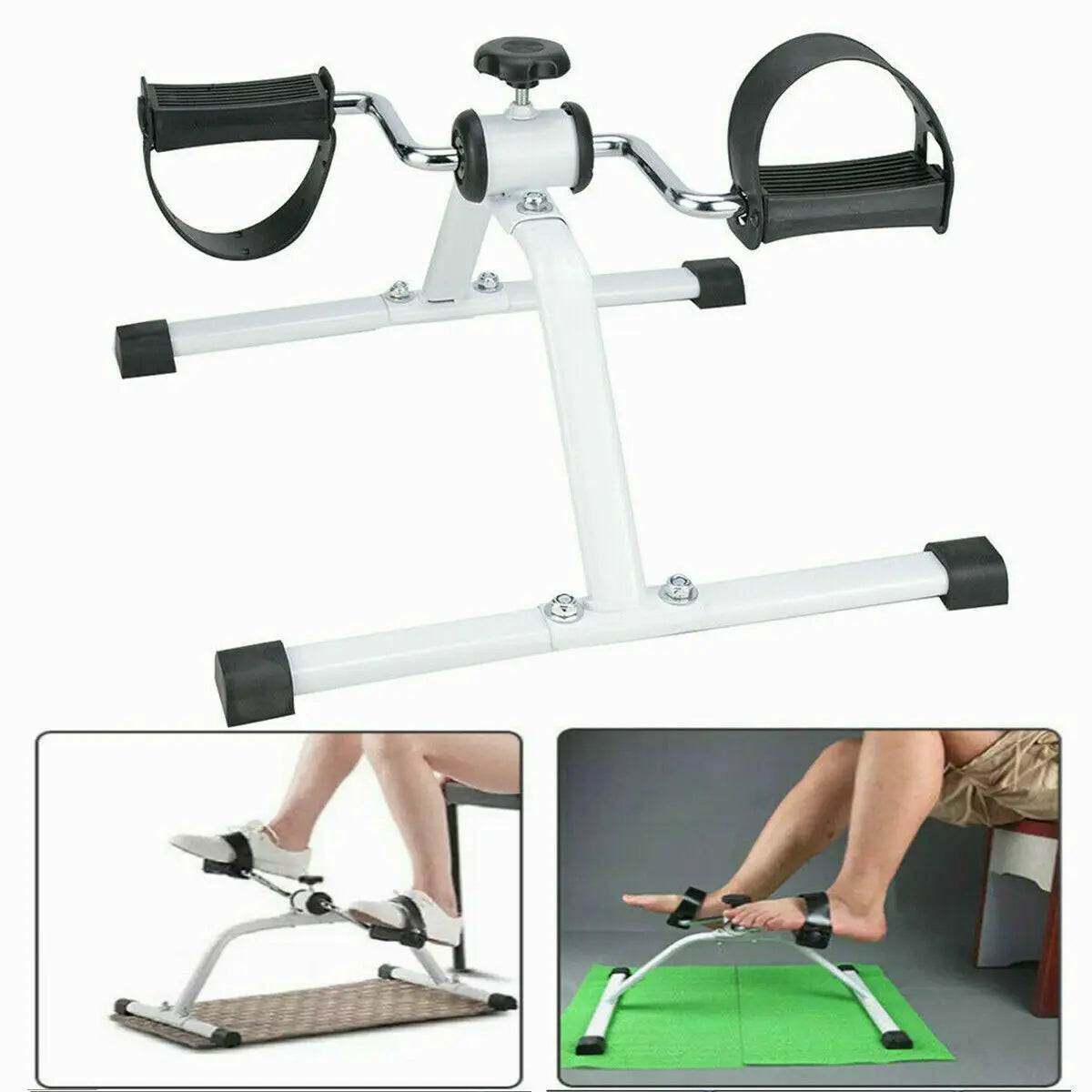 Portable Mini Pedal Exercise Bike Leg Foot Resistance Cycle Pedal Exerciser UK