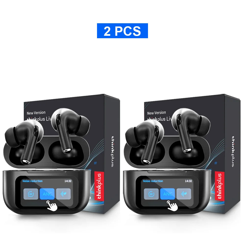 Original Thinkplus Wireless Bluetooth Earphones ANC Noise Reduction Earbuds HD Mic Call Gamer Earbuds LED Touch Screen Control