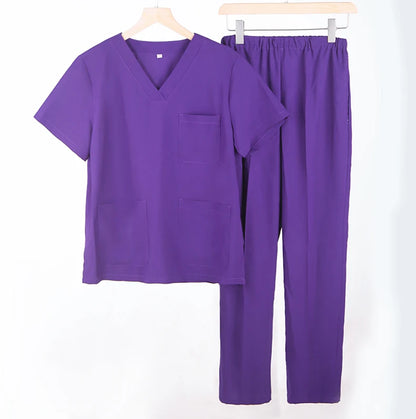 UltraAir™ Quick-Dry Scrubs Medical Uniform Stretch Nurse Doctor Workwear Top and Pant Hospital Dental Clinic Outfits S11-01