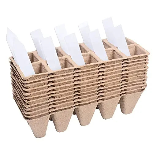 10/20Pcs Seed Starter Tray 10 Cells Biodegradable Pots Seedling Germination Trays Plant Starter Trays for Garden Balcony Plants