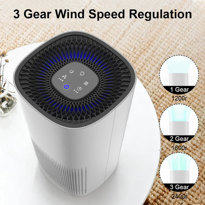 USB Air Purifier Deodorizing 210m3/H  1200r-2400r Air Cleaner for Home Offices Bedroom Air Purifier Desktop Filter Air Cleaner