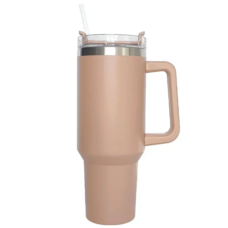 40oz Mug Tumbler With Handle Insulated Stainless Steel Coffee Tumbler With Lids Straw Tumbler Termos Cup for Travel Thermal Mug