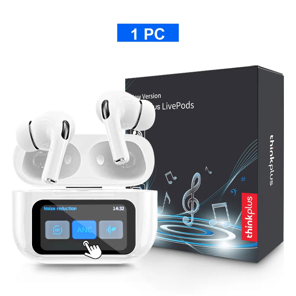 Original Thinkplus Wireless Bluetooth Earphones ANC Noise Reduction Earbuds HD Mic Call Gamer Earbuds LED Touch Screen Control