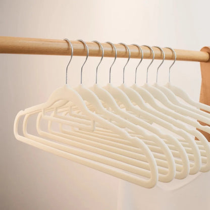 Premium Velvet Hangers 50 Pack with Non-Slip Space Saving Felt Clothes Hangers Sturdy Slim Flocked Hangers for Dresses Coats Tie