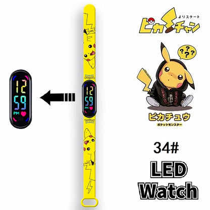 Pokemon Ninja Turtles Children's Watch Anime Character Luminous Bracelet LED Touch Waterproof Sports Kids Watches Gifts Toys