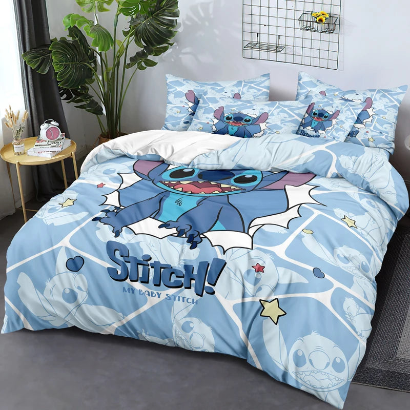 1 cartoon cute Stitch digital printed brushed down duvet cover,bedroom down comforter cover，bedding(No pillowcases，no quilt)