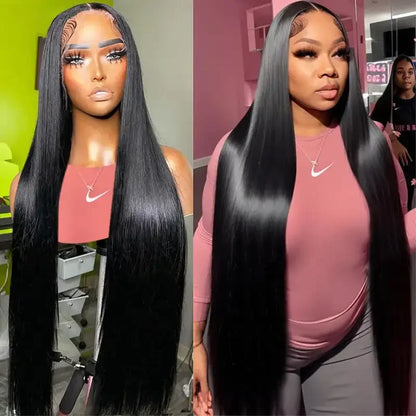 36 38 Inch Straight 13x6 Lace Front Wigs Human Hair 13x4 Lace Front Wigs Pre Plucked with Baby Hair 180% Density For Black Women