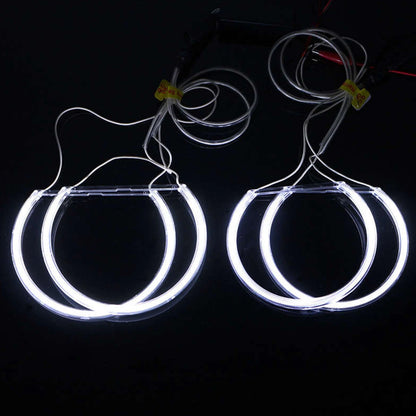 4Pcs Angel Eyes Halo Bright LED Angel Eyes Headlight Car Motorcycle DRL Light Bulb Lamp Angel Eye Halo Ring Angel Eye Bulb CCFL