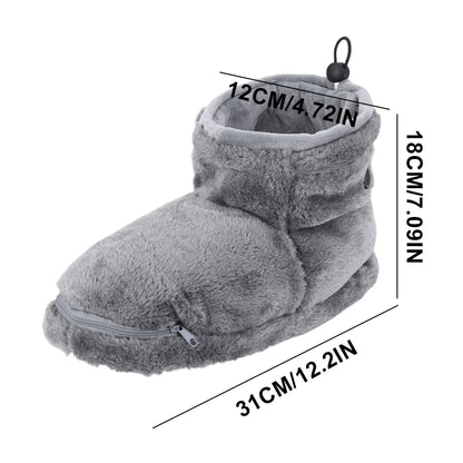 USB Heater Foot Shoes Winter Warm Snow Boots Comfortable Plush Warm Electric Slippers Electric Heated Shoes for Women Men