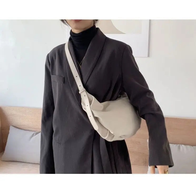 Trendy Pleated Shoulder Bag for Women Soft PU Leather Crossbody Bag Designer Dumpling Bag Fashion Tote Bag Cloud Bag Hobo Bolsas