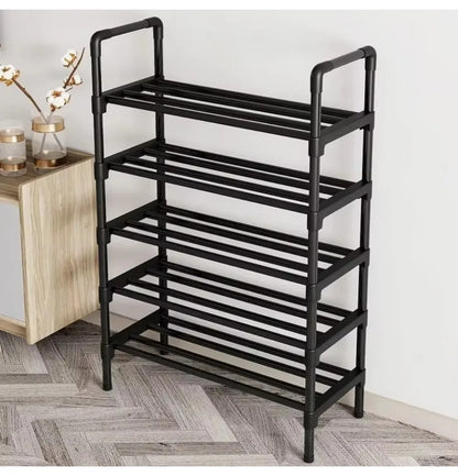 Simple Metal Shoe Rack Multilaye Metal Shoes Rack Space Saving And Simple Shoes Shelves Cabints Space Black Elevated Shoe Racks