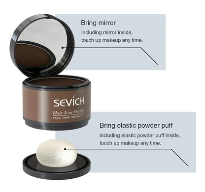 Sevich Waterproof Beard Filler Beard Hair Shadow Powder Root Cover Up Concealer Fill In Thinning Instantly Modify Fluffy Powder