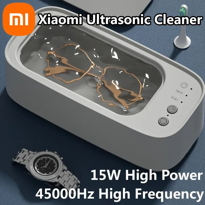 Xiaomi MIJIA Ultrasonic Glasses Cleaning Machine 45KHZ Ultrasound Jewelry Cleaner Machine High Frequency Ultrasonic Cleaner 2025