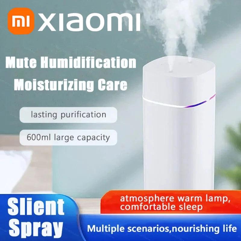 Xiaomi Air Humidifier With Dual Spout High Capacity Essential Oil Diffuser Cool Mist Maker Silent NightLight For Home Car Office