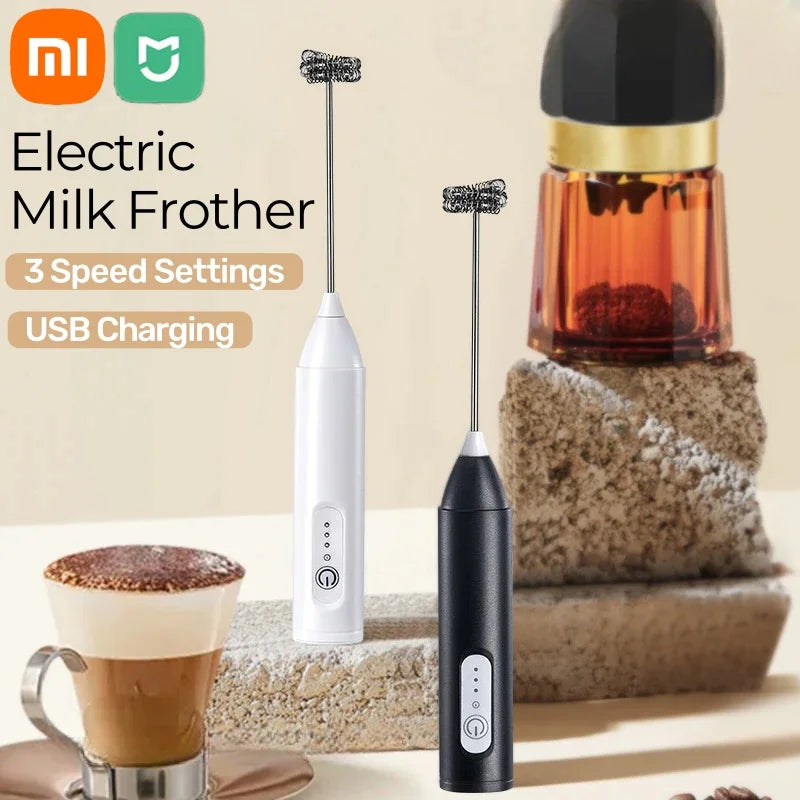 Xiaomi Electric Wireless Milk Frothers Blender Handheld Mini USB Rechargable 3 Speeds Coffee Mixer  For Coffee Cappuccino Cream