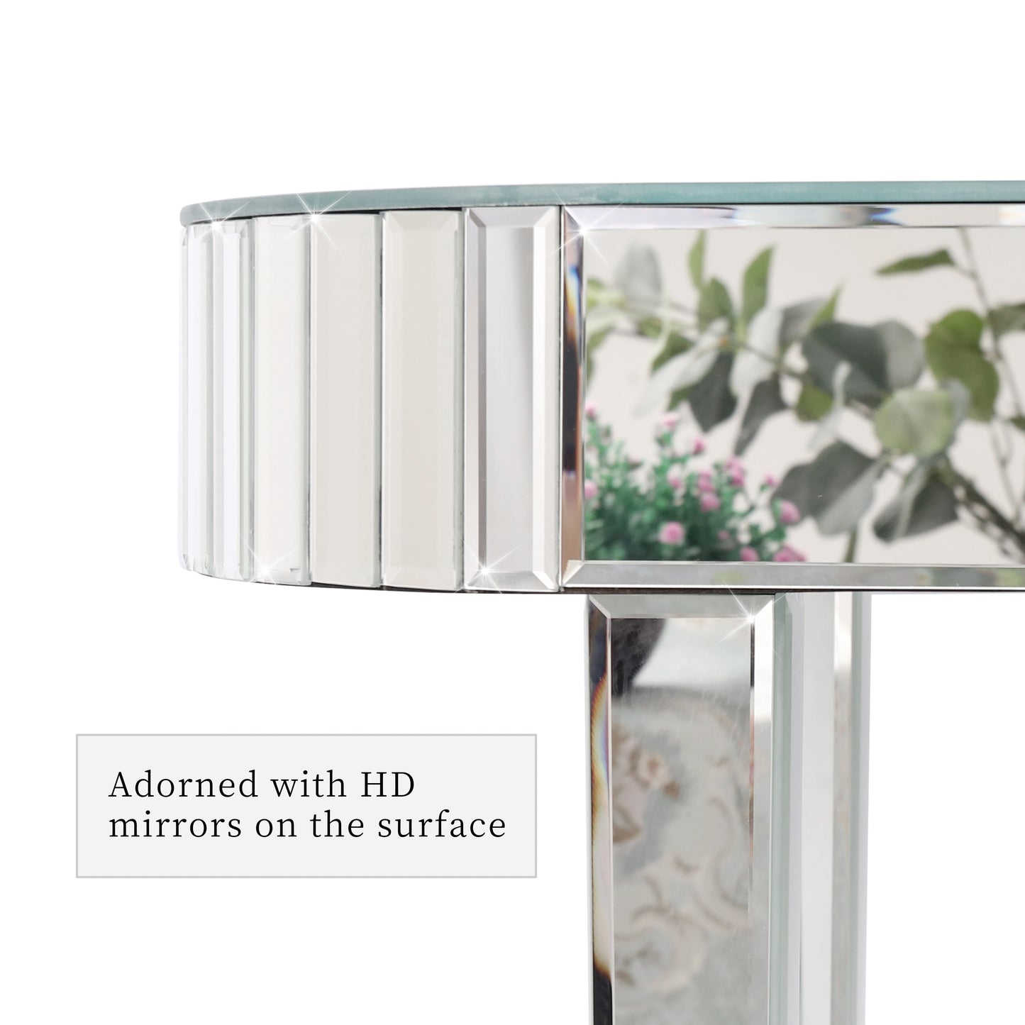 Ultra Long Silver Mirrored Entry Console Table, Vanity Table, Versatile Home Furniture, Bedroom Hall Display Desk