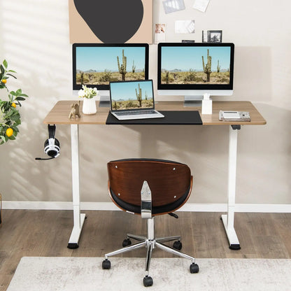 GOFLAME Electric Height Adjustable Standing Desk, Sit to Stand Computer Workstation, Ergonomic Stand up Desk