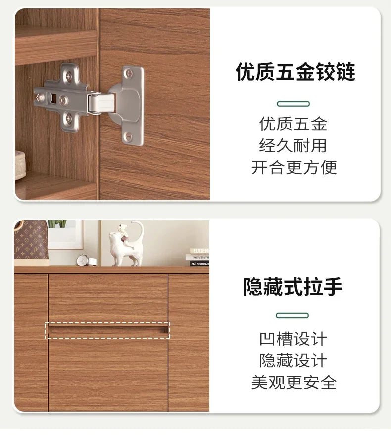 Wooden Entrance Shoe Cabinet Large Capacity Household Cabinet Balcony Foyer Cabinet IndoorZapateros Home Furniture