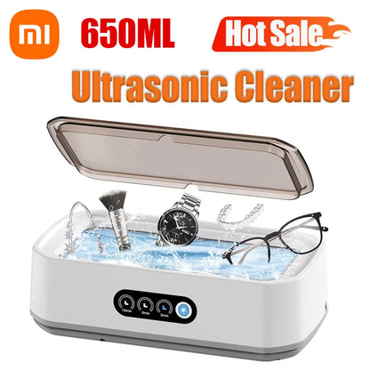 Xiaomi Ultrasonic Cleaner 48KHZ High Frequency Vibration Jewelry Eyelasses Cleaner Timing For Watches Jewelry Makeup Tool