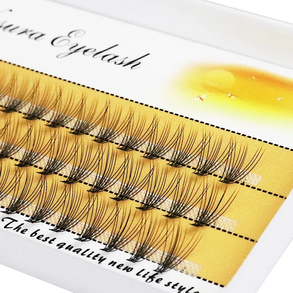 20/30D Mink Eyelashes Natural Eyelash bunches 1 box/60 bundle 3D Russian individual Eyelash Cluster Makeup Tool Lashes Wholesale