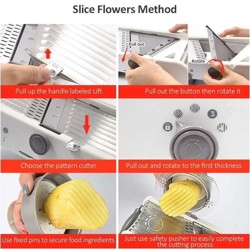 Professional Mandoline Vegetable Slicer 304 Stainless Steel Vegetable Cutter Onion Potato Cabbage Shredder Kitchen Accessories