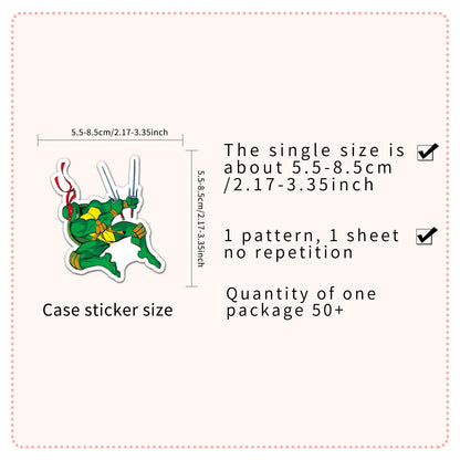 New 50PCS Ninja Turtles TMNT Anime Stickers Kawaii Cartoon Cute Aesthetic Decal Decoration Laptop Motorcycle Luggage Car Sticker