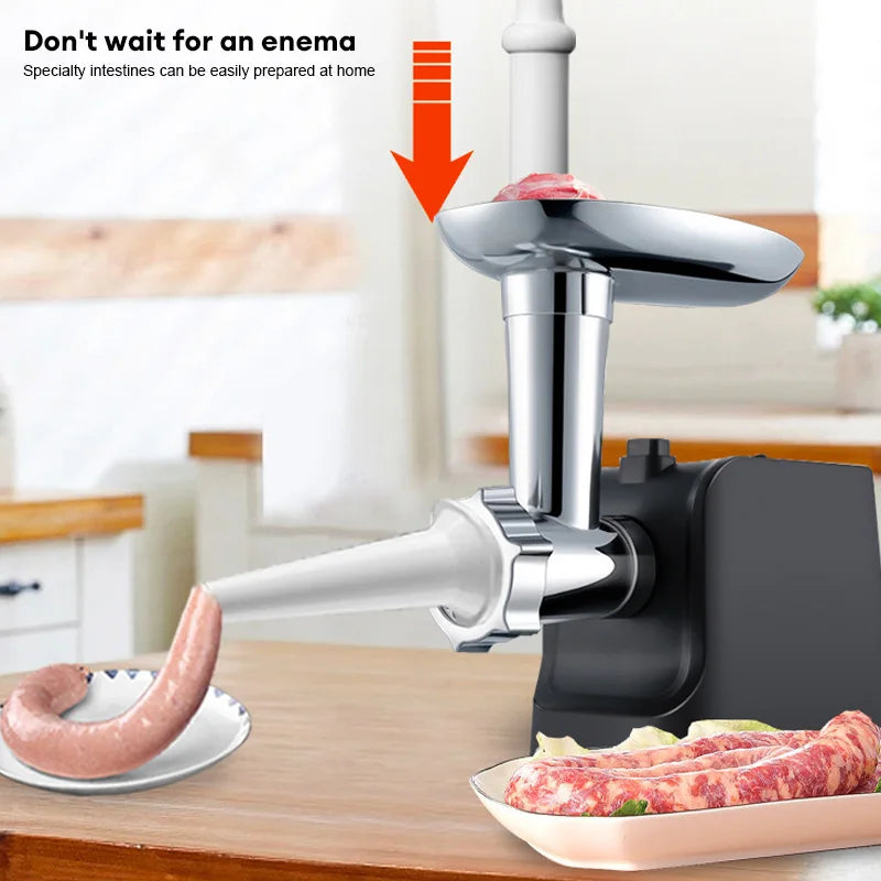 Electric Meat Grinder,Heavy Duty Meat Mincer, Sausage Stuffer Maker, Food Grinder with Sausage , Grinder Plates, for Home Kitche