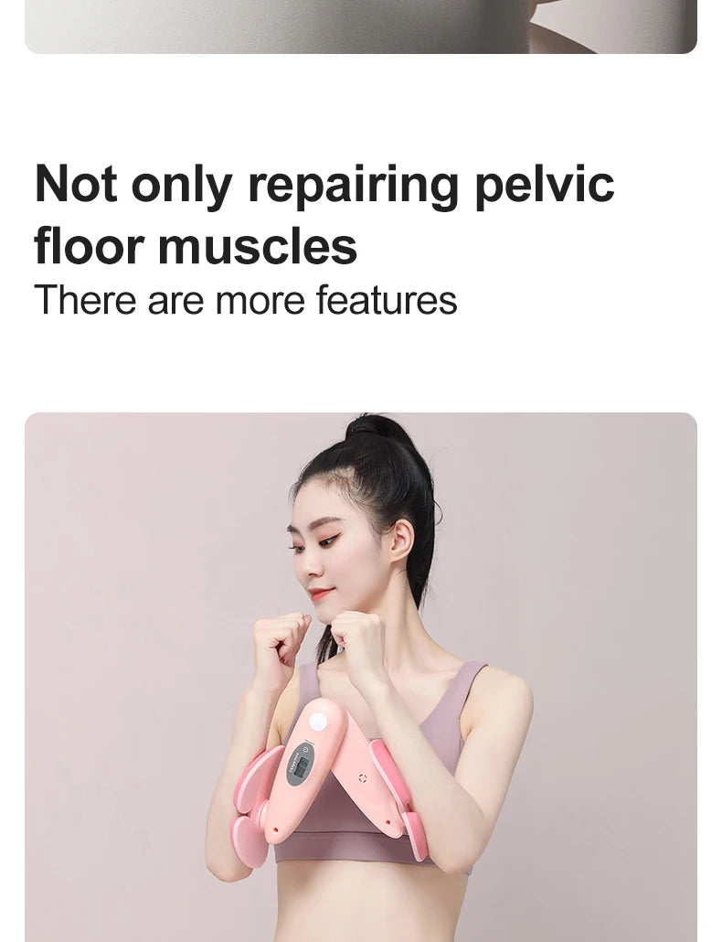 Women Postpartum Repair Pelvic Floor Muscle Leg Clamps Trainer LED Counted Exerciser Beauty Leg Convenient Fitness Equipment