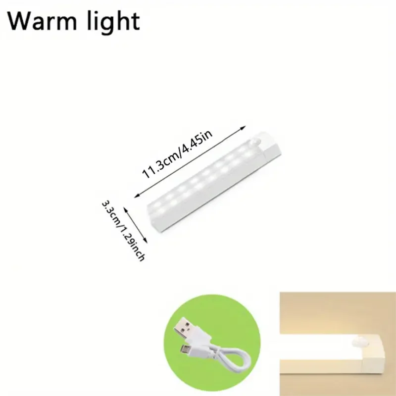 1PCS Human Ultra-thin Sensing Intelligent USB Charging Sensing Light Strip Display Cabinet Kitchen Wardrobe Dimming Light