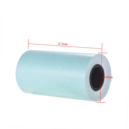 3 Rolls P1/P2 Printable Sticker Paper Roll Direct Thermal Paper w/ Self-adhesive 57*30mm for PeriPage A6 Pocket Thermal Printer