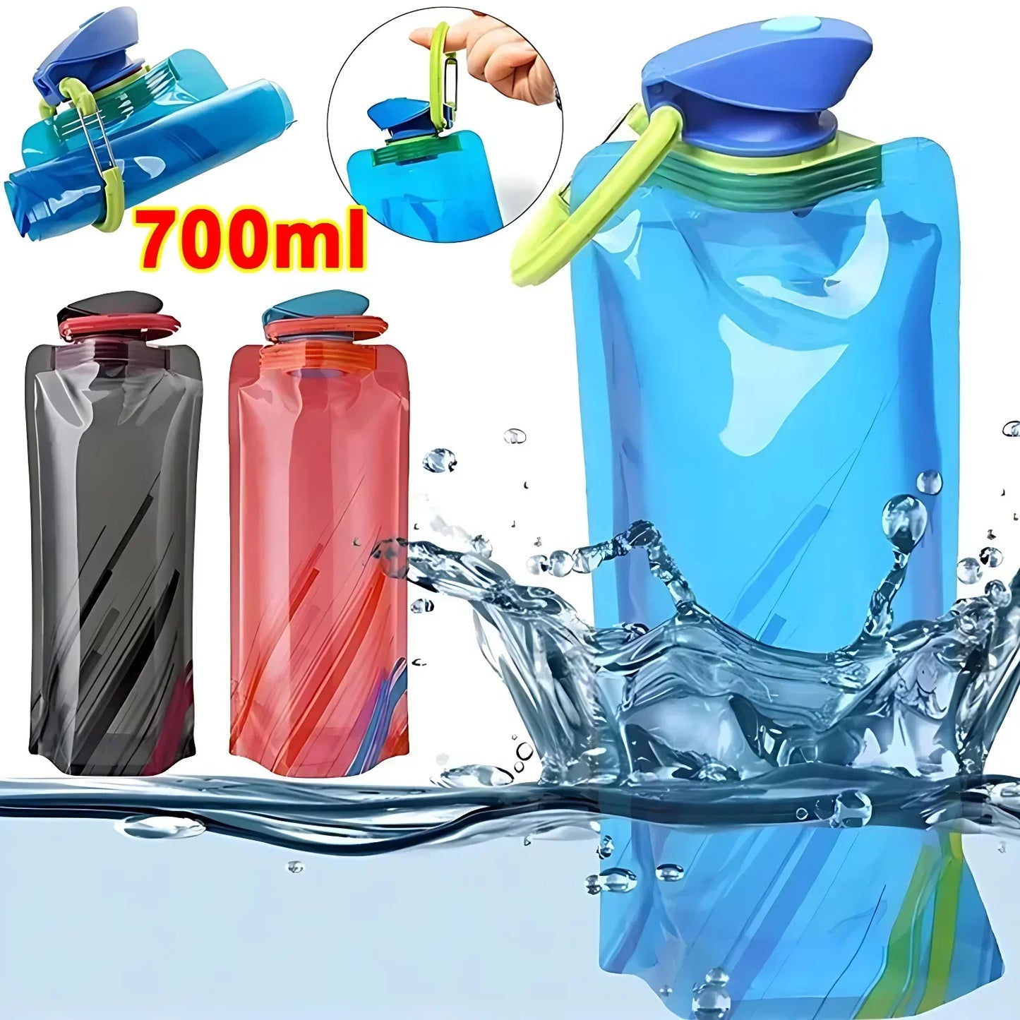 Portable Ultralight Foldable Water Bag Duckbill Folding Sports Outdoor Fitness Cycling Portable Storage Large Capacity Wate Bag