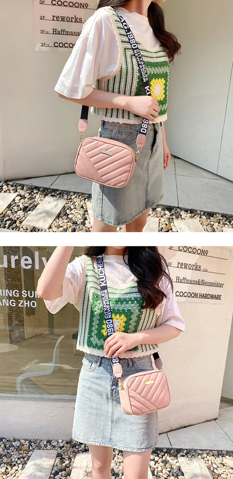 Shell Crossbody Bag for Women Fashion Small PU Leather Shoulder Bags Luxury Designer Quilted Female Zipper Purse and Handbags