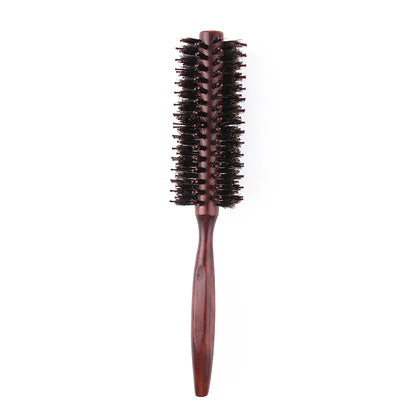 Round Hair Brush Anti Slip Handle Hair Styling Brush Detangling Hair Brush Boar Bristle Hair Brush for Hair Styling