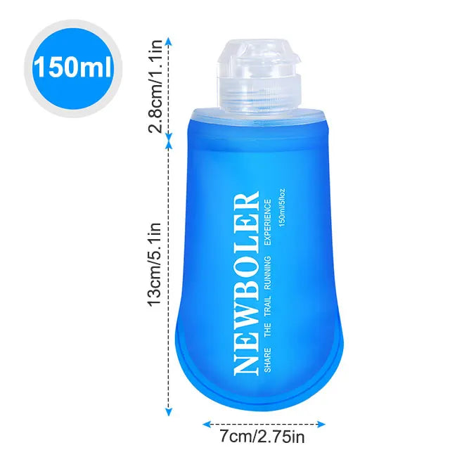 150/250/300/500/750ml Outdoor Collapsible Silicone Bite Size Water Bottle Running Camping Hiking Travel Convenient Water Bottle