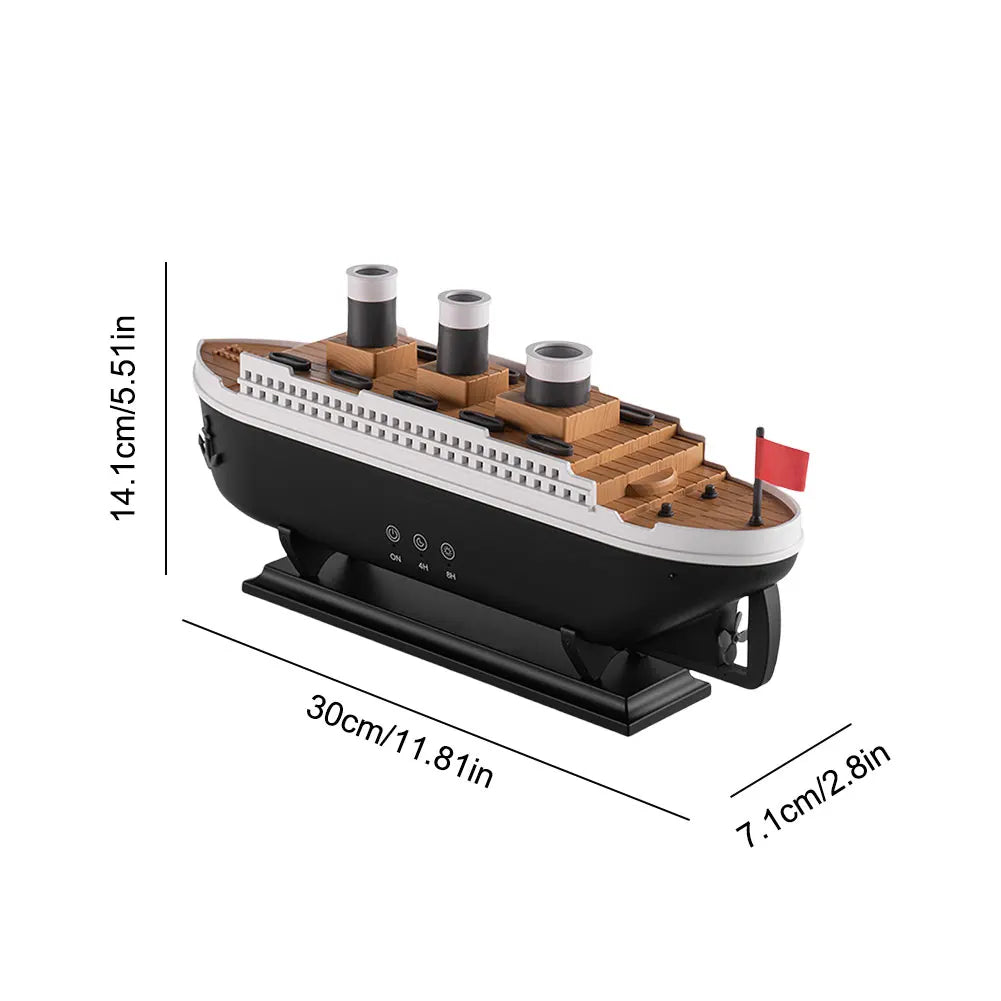 250ml Titanic Ship Model Decoration Air Humidifier Essential Oil Diffuser Jellyfish Smoke Ring Spray Aroma Diffuser For Home Off