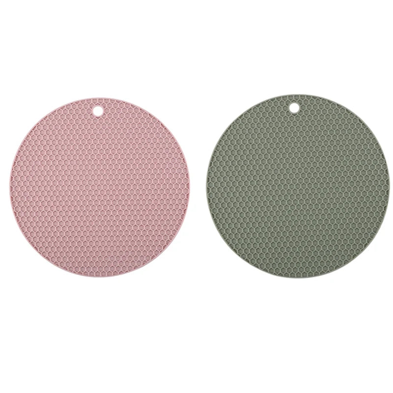 2/4 PCS Multifunction Heat Resistant Silicone Mat Drink Cup Coasters Nonslip Pads Pot Holder Table Placemat Kitchen Accessories