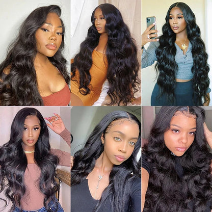 180 Density Body Wave 13x6 Lace Frontal Wig Human Hair 30 32 Inch 13x4 Lace Front Human Hair Wig Wet And Wavy For Women Bling