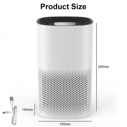 USB Air Purifier Deodorizing 210m3/H  1200r-2400r Air Cleaner for Home Offices Bedroom Air Purifier Desktop Filter Air Cleaner