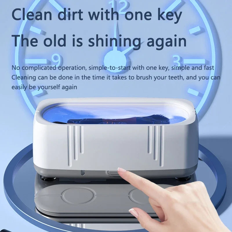 Xiaomi Ultrasonic Cleaner Glasses Watch Gold Diamond Multi-Functional Cleaning Machine Jewelry Portable Household Blue Ray 2025