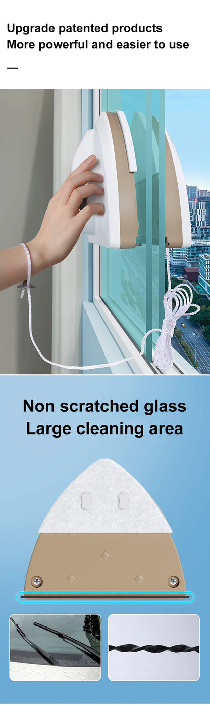 NEW Magnetic Glass Window Cleaning Tool Water Discharge Double-layer Wiper Household Special Window Cleaner For Home