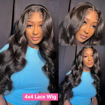 30 Inch Body Wave 13x6 Transparent Lace Frontal Wig Human Hair Brazilian 180% Density Remy 4x4 Lace Closure 13x4 Lace Front Wigs