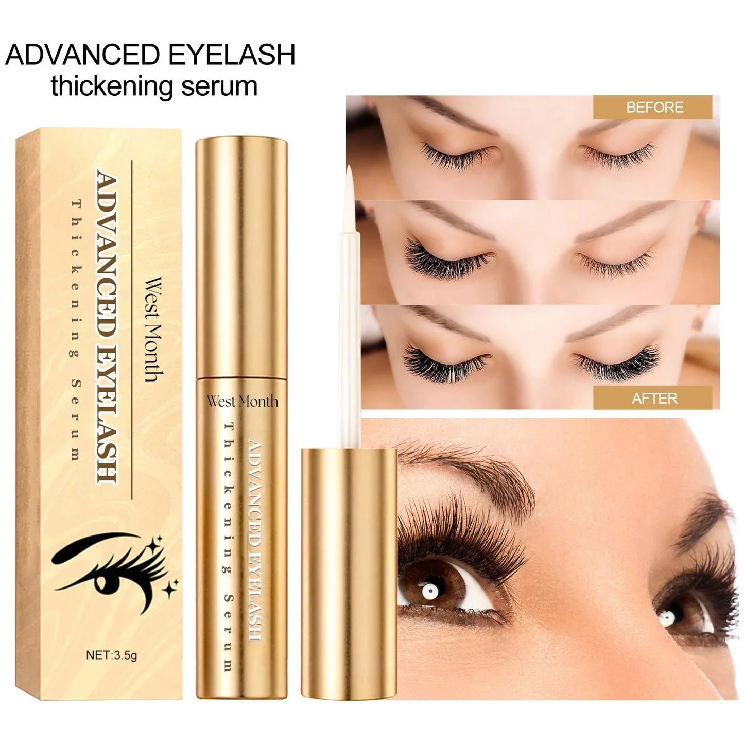 28 Days Fast Eyelash Growth Serum Natural Eyelashes Enhancer Longer Thicker Eyebrows Lift Eye Care Fuller Lashes Products