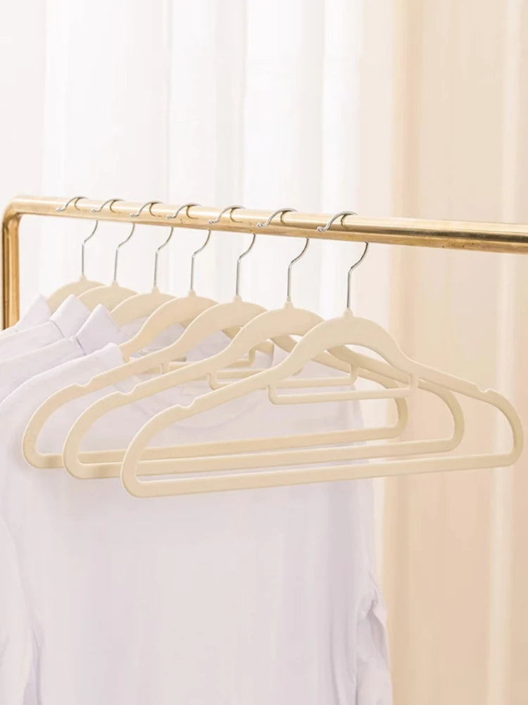 Premium Velvet Hangers 50 Pack Ivory Suit Hangers Non Slip Heavy Duty Clothes Hangers for Closet Jacke Shirt Pants and Suit Hook