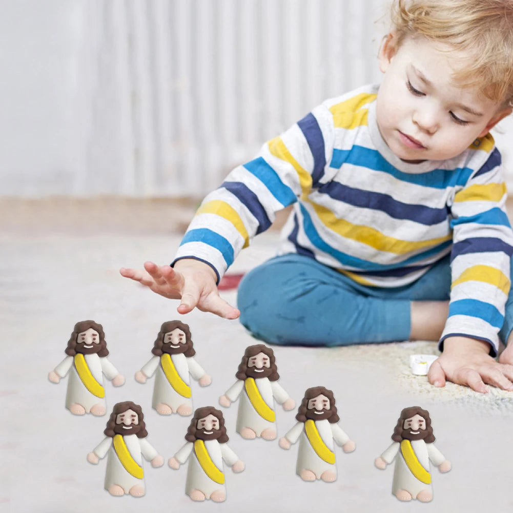 24Pcs Easter Christ Savior Jesus Figurines Little Jesus Figurine Mini Jesus Figures Tiny Jesus Figurine for Easter Egg Stuffers