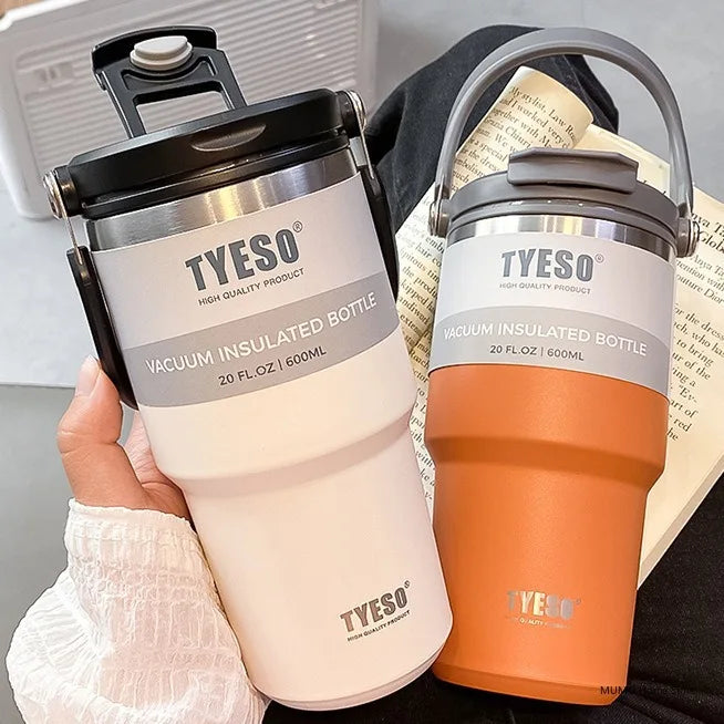 Tyeso Tumbler Coffee Cup Stainless Steel Vacuum Thermal Insulated Mug Large Capacity Double Drink Car Water Bottle Travel Mug