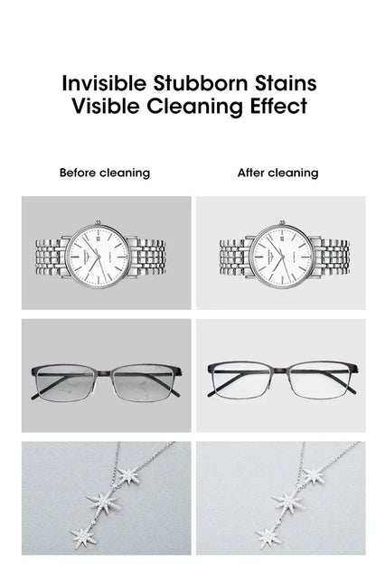 Ultrasonic Cleaning Machine Household 500ML High-frequency Vibration Cleaning Multifunctional Glasses Jewelry Deep Cleaning Tool