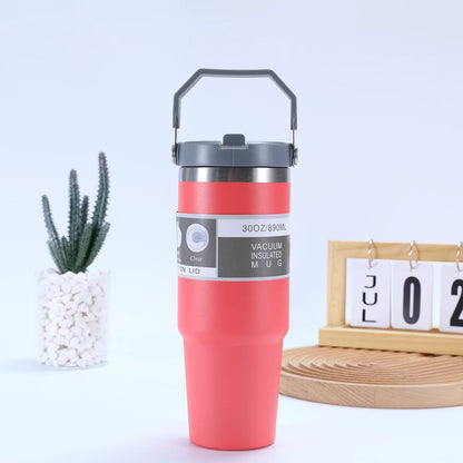 304 Stainless Steel 30oz Large Capacity Portable Car Cup Vacuum Portable Insulated Cup For Insulated Outdoor Car Ice Cream Cups